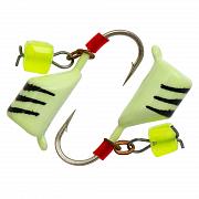 Безмотылка Столбик с сыр.куб. d 3,0 мм, вес 0,75 гр, фосфор с полосками/10 шт/